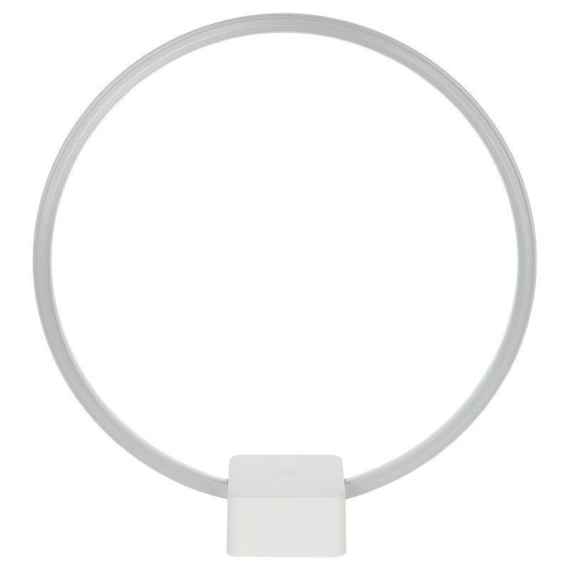 Brightech Circle LED Nightstand Lamp with USB Port â€“ Compact Bed Stand Lamp for Bedroom, Living Room - Modern Asian Table & Desk Lamp on Side & End Tables - White - Image 1